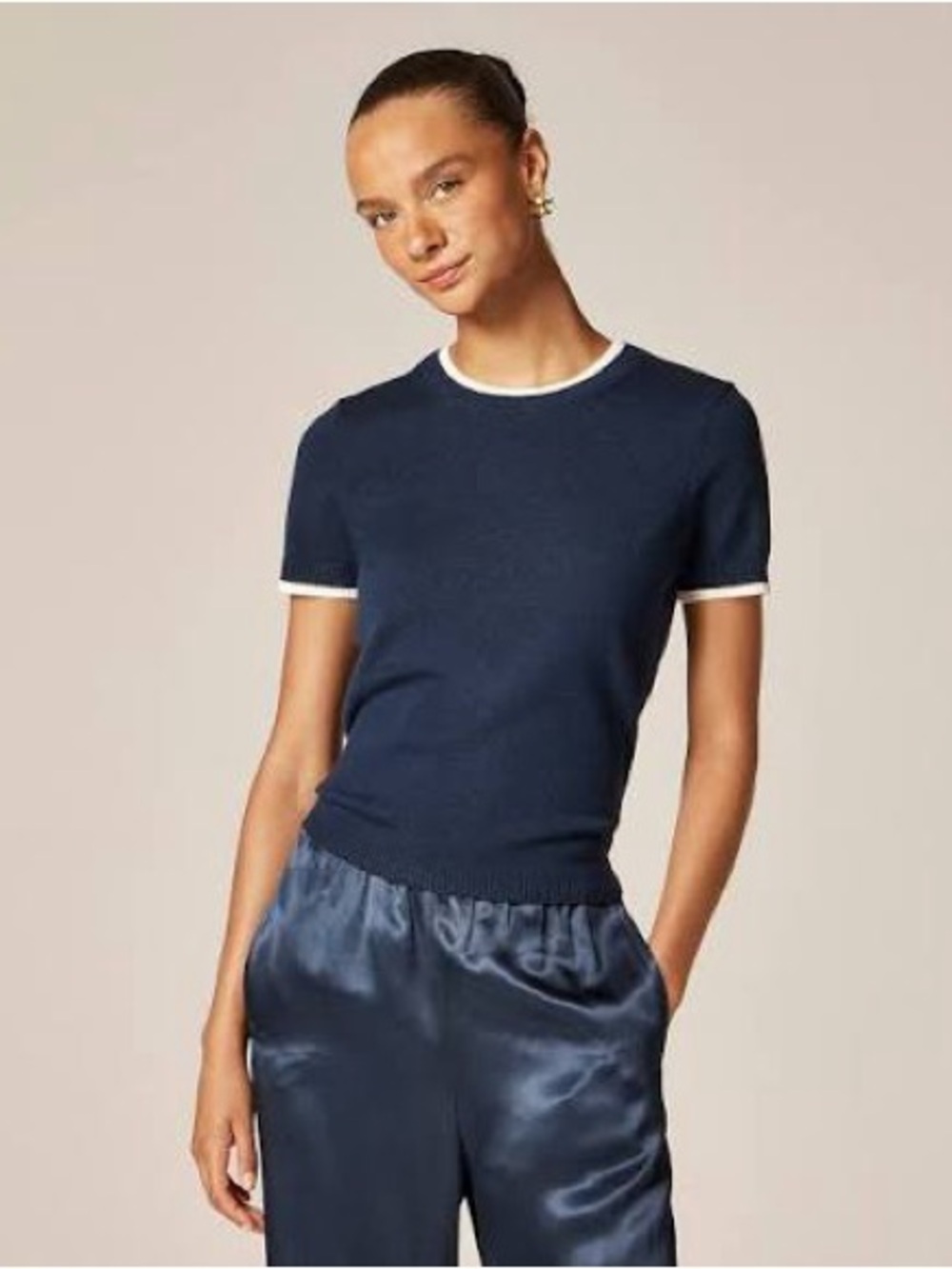 NWT J. Crew Carolyn layered sweater-tee in merino wool